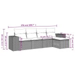 vidaXL Set canapele de grădină cu perne, 5 piese gri deschis poliratan