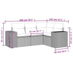 vidaXL Set mobilier de grădină cu perne, 4 piese, negru, poliratan vidaXL Set mobilier de grădină cu perne, 4 piese, negru, poliratan