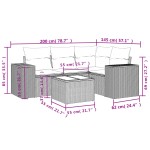 vidaXL Set mobilier de grădină cu perne, 5 piese, negru, poliratan vidaXL Set mobilier de grădină cu perne, 5 piese, negru, poliratan