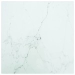 vidaXL Blat masă alb 30x30 cm 6 mm sticlă securizată design marmură vidaXL Blat masă alb 30x30 cm 6 mm sticlă securizată design marmură
