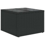 vidaXL Set mobilier de grădină cu perne, 6 piese, negru, poliratan vidaXL Set mobilier de grădină cu perne, 6 piese, negru, poliratan