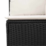 vidaXL Set mobilier de grădină cu perne, 6 piese, negru, poliratan vidaXL Set mobilier de grădină cu perne, 6 piese, negru, poliratan