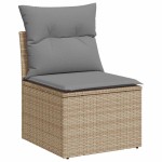 vidaXL Set canapele de grădină cu perne, 6 piese, bej, poliratan vidaXL Set canapele de grădină cu perne, 6 piese, bej, poliratan