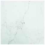 vidaXL Blat masă alb 70x70 cm 6 mm sticlă securizată design marmură vidaXL Blat masă alb 70x70 cm 6 mm sticlă securizată design marmură