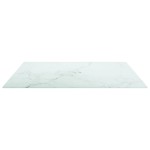 vidaXL Blat masă alb 70x70 cm 6 mm sticlă securizată design marmură vidaXL Blat masă alb 70x70 cm 6 mm sticlă securizată design marmură