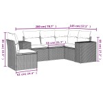 vidaXL Set canapele de grădină cu perne, 5 piese gri deschis poliratan vidaXL Set canapele de grădină cu perne, 5 piese gri deschis poliratan