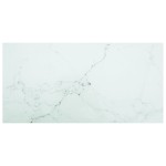 vidaXL Blat masă alb 100x50 cm 6 mm sticlă securizată design marmură vidaXL Blat masă alb 100x50 cm 6 mm sticlă securizată design marmură