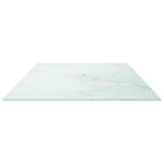 vidaXL Blat masă alb 100x50 cm 6 mm sticlă securizată design marmură vidaXL Blat masă alb 100x50 cm 6 mm sticlă securizată design marmură