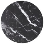 vidaXL Blat masă negru Ø60x0,8 cm, sticlă securizată, design marmură vidaXL Blat masă negru Ø60x0,8 cm, sticlă securizată, design marmură