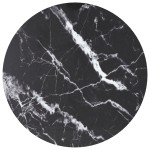 vidaXL Blat masă negru Ø70x0,8 cm, sticlă securizată cu design marmură vidaXL Blat masă negru Ø70x0,8 cm, sticlă securizată cu design marmură