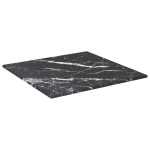 vidaXL Blat masă negru 30x30 cm 6 mm sticlă securizată design marmură vidaXL Blat masă negru 30x30 cm 6 mm sticlă securizată design marmură