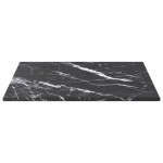 vidaXL Blat masă negru 30x30 cm 6 mm sticlă securizată design marmură vidaXL Blat masă negru 30x30 cm 6 mm sticlă securizată design marmură