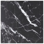 vidaXL Blat masă negru 40x40 cm 6 mm sticlă securizată design marmură vidaXL Blat masă negru 40x40 cm 6 mm sticlă securizată design marmură