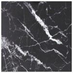 vidaXL Blat masă negru 50x50 cm 6 mm sticlă securizată design marmură vidaXL Blat masă negru 50x50 cm 6 mm sticlă securizată design marmură