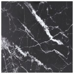 vidaXL Blat masă negru 60x60cm 6mm sticlă securizată design de marmură vidaXL Blat masă negru 60x60cm 6mm sticlă securizată design de marmură