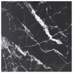 vidaXL Blat masă negru 70x70 cm 6 mm sticlă securizată design marmură vidaXL Blat masă negru 70x70 cm 6 mm sticlă securizată design marmură