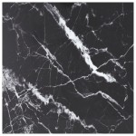 vidaXL Blat masă negru 80x80 cm 6 mm sticlă securizată design marmură vidaXL Blat masă negru 80x80 cm 6 mm sticlă securizată design marmură