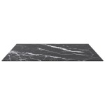 vidaXL Blat masă negru 80x80 cm 6 mm sticlă securizată design marmură vidaXL Blat masă negru 80x80 cm 6 mm sticlă securizată design marmură