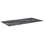 vidaXL Blat masă negru 100x50 cm 6 mm sticlă securizată design marmură vidaXL Blat masă negru 100x50 cm 6 mm sticlă securizată design marmură