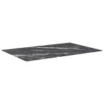 vidaXL Blat masă negru 100x62 cm 8mm sticlă securizată design marmură vidaXL Blat masă negru 100x62 cm 8mm sticlă securizată design marmură