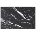 vidaXL Blat masă negru 100x62 cm 8mm sticlă securizată design marmură vidaXL Blat masă negru 100x62 cm 8mm sticlă securizată design marmură
