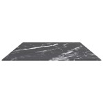 vidaXL Blat masă negru 120x65 cm 8mm sticlă securizată design marmură