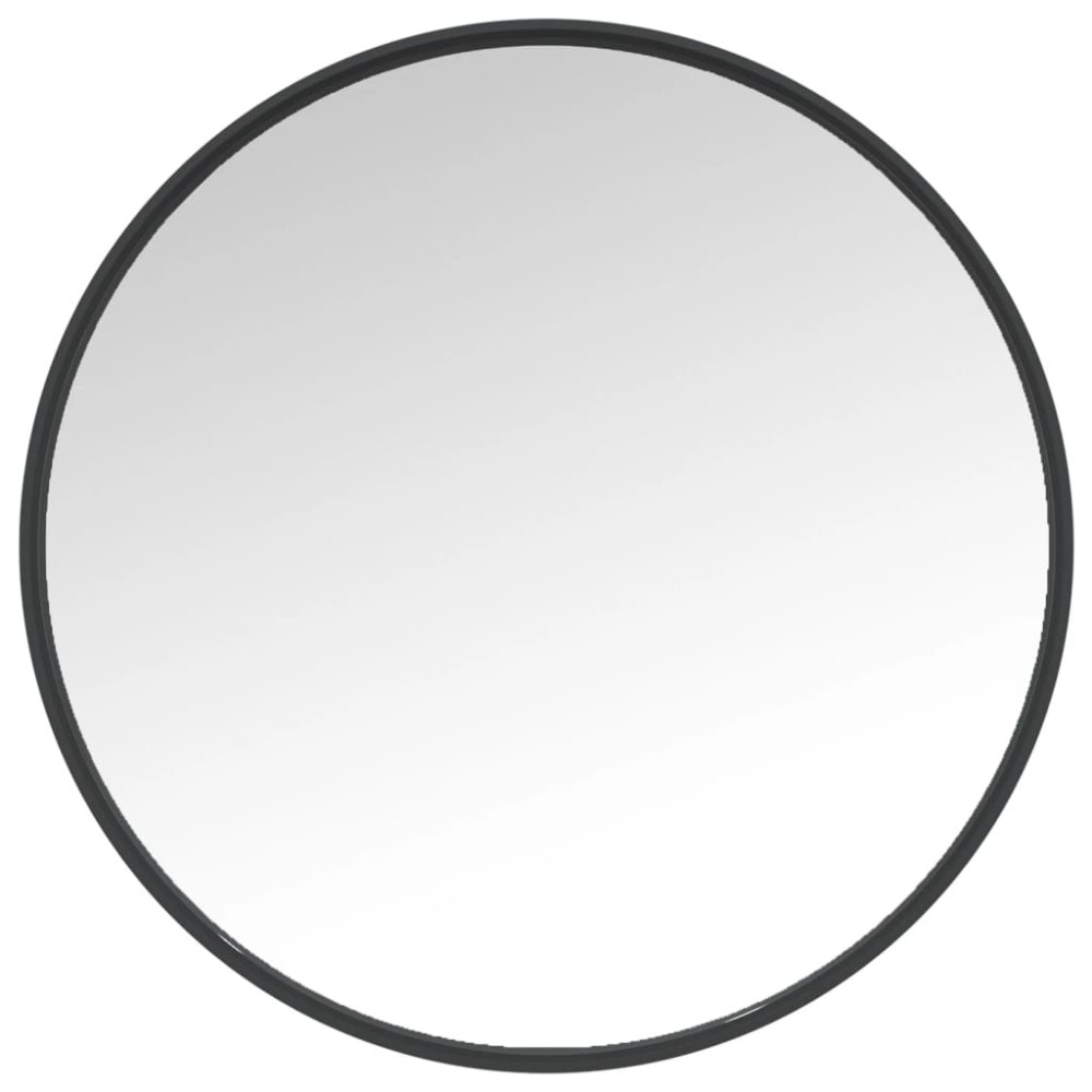 vidaXL Oglindă de perete, negru, 50 cm