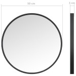 vidaXL Oglindă de perete, negru, 50 cm vidaXL Oglindă de perete, negru, 50 cm