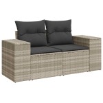 vidaXL Set canapele de grădină cu perne 10 piese gri deschis poliratan vidaXL Set canapele de grădină cu perne 10 piese gri deschis poliratan