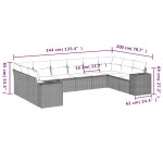 vidaXL Set canapele de grădină cu perne 10 piese gri deschis poliratan vidaXL Set canapele de grădină cu perne 10 piese gri deschis poliratan