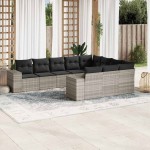 vidaXL Set canapele de grădină cu perne 10 piese gri deschis poliratan vidaXL Set canapele de grădină cu perne 10 piese gri deschis poliratan