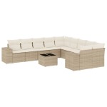 vidaXL Set canapele de grădină cu perne, 11 piese, bej, poliratan vidaXL Set canapele de grădină cu perne, 11 piese, bej, poliratan