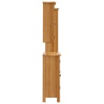 vidaXL Set mobilier de baie, 4 piese, lemn masiv de pin