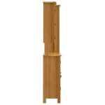 vidaXL Set mobilier de baie, 3 piese, lemn masiv de pin vidaXL Set mobilier de baie, 3 piese, lemn masiv de pin