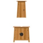 vidaXL Set mobilier de baie, 2 piese, lemn masiv de pin vidaXL Set mobilier de baie, 2 piese, lemn masiv de pin
