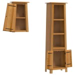 vidaXL Set mobilier de baie, 2 piese, lemn masiv de pin