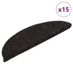 vidaXL Covorașe pentru scări autoadezive, 15 buc., 65x21x4 cm, maro închis, semirotunde, mari vidaXL Covorașe pentru scări autoadezive, 15 buc., 65x21x4 cm, maro închis, semirotunde, mari
