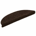 vidaXL Covorașe pentru scări autoadezive, 15 buc., 56x17x3 cm, maro, semirotunde vidaXL Covorașe pentru scări autoadezive, 15 buc., 56x17x3 cm, maro, semirotunde