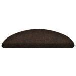 vidaXL Covorașe pentru scări autoadezive, 15 buc., 56x17x3 cm, maro, semirotunde vidaXL Covorașe pentru scări autoadezive, 15 buc., 56x17x3 cm, maro, semirotunde