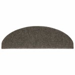 vidaXL Covorașe pentru scări autoadezive, 15 buc., 65x21x4 cm, antracit, semirotunde, mari