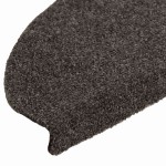 vidaXL Covorașe pentru scări autoadezive, 15 buc., 65x21x4 cm, antracit, semirotunde, mari