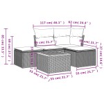 vidaXL Set canapele de grădină cu perne, 5 piese, bej, poliratan vidaXL Set canapele de grădină cu perne, 5 piese, bej, poliratan