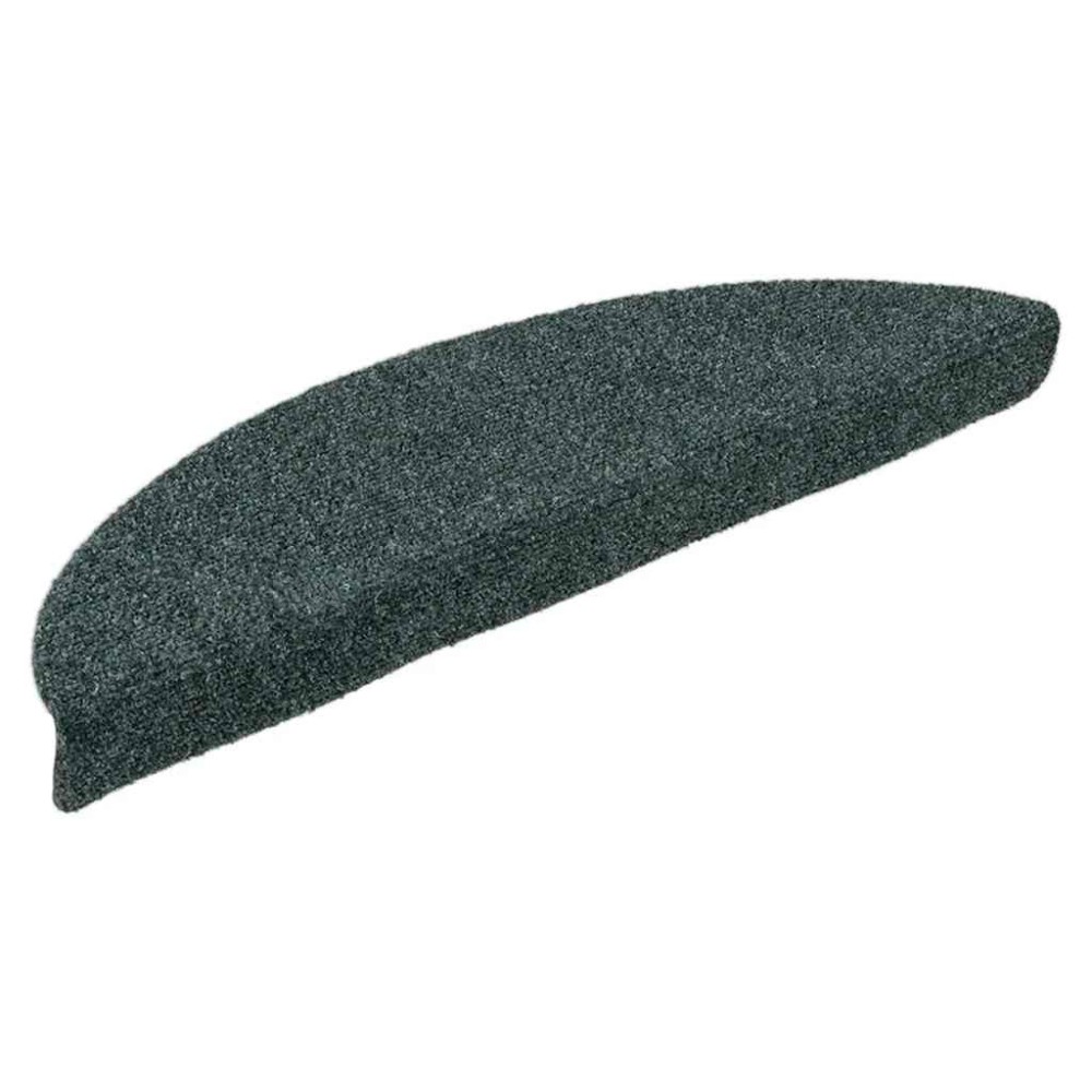 vidaXL Covorașe autoadezive pentru scări, 15 buc., 65x21x4 cm, verde, semirotunde, mari
