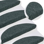 vidaXL Covorașe autoadezive pentru scări, 15 buc., 65x21x4 cm, verde, semirotunde, mari vidaXL Covorașe autoadezive pentru scări, 15 buc., 65x21x4 cm, verde, semirotunde, mari