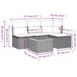 vidaXL Set canapele de grădină cu perne, 5 piese, bej, poliratan