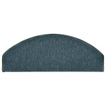 vidaXL Covorașe pentru scări, 15 buc., 65x24x4 cm, verde închis, semirotunde, mari