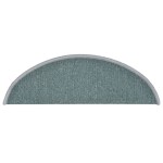 vidaXL Covorașe pentru scări, 15 buc., 56x17x3 cm, albastru marin, semirotunde