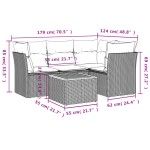 vidaXL Set canapele de grădină cu perne, 5 piese, bej, poliratan vidaXL Set canapele de grădină cu perne, 5 piese, bej, poliratan