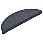 vidaXL Covorașe pentru scări, 15 buc., 56x17x3 cm, gri închis și albastru, semirotunde vidaXL Covorașe pentru scări, 15 buc., 56x17x3 cm, gri închis și albastru, semirotunde