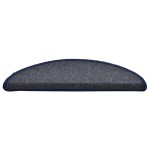 vidaXL Covorașe pentru scări, 15 buc., 56x17x3 cm, gri închis și albastru, semirotunde vidaXL Covorașe pentru scări, 15 buc., 56x17x3 cm, gri închis și albastru, semirotunde